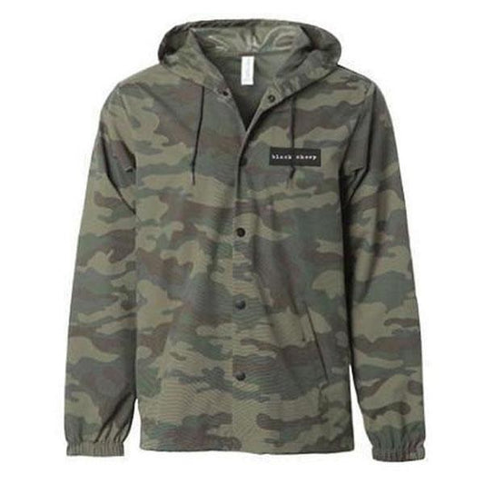 Black Sheep Camo Hooded Coaches Jacket-Black Sheep Skate Shop