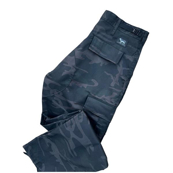 Black Sheep Cargo Skate Pants - Midnight Black Camo-Black Sheep Skate Shop