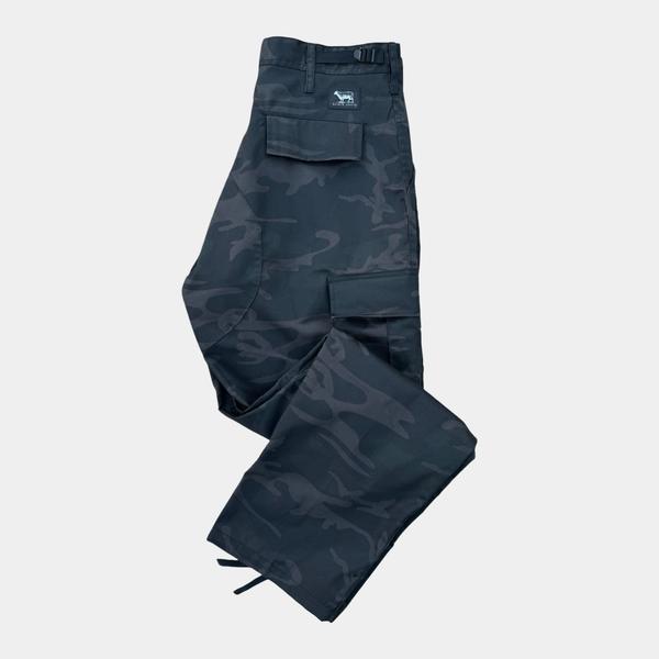 Black Sheep Cargo Skate Pants - Midnight Black Camo-Black Sheep Skate Shop