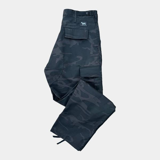 Black Sheep Cargo Skate Pants - Midnight Black Camo-Black Sheep Skate Shop