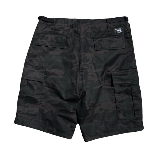 Black Sheep Cargo Skate Shorts - Midnight Black Camo-Black Sheep Skate Shop