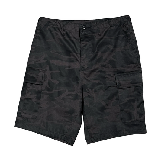 Black Sheep Cargo Skate Shorts - Midnight Black Camo-Black Sheep Skate Shop