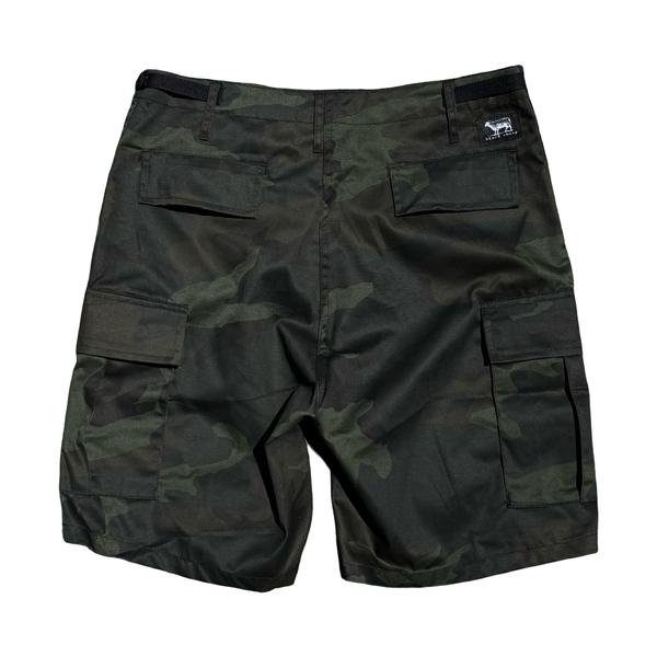 Black Sheep Cargo Skate Shorts - Midnight Woodland Camo-Black Sheep Skate Shop
