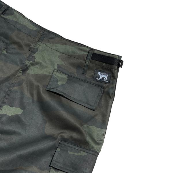 Black Sheep Cargo Skate Shorts - Midnight Woodland Camo-Black Sheep Skate Shop