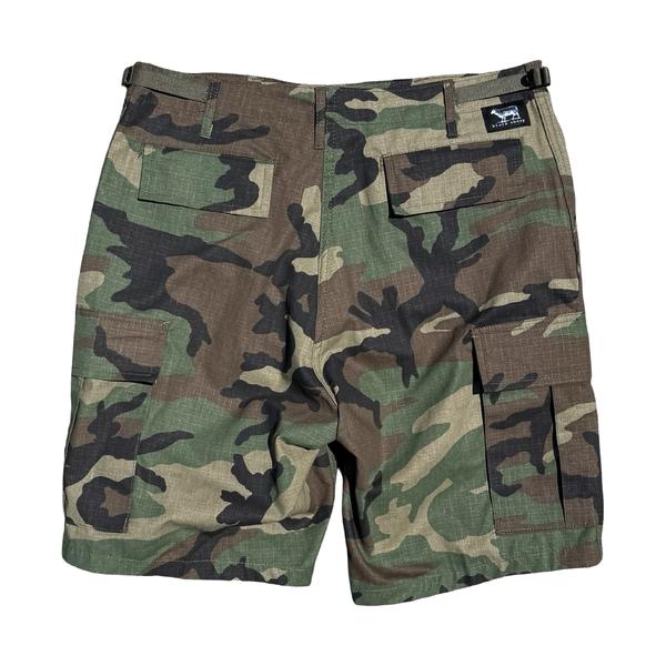 Black Sheep Cargo Skate Shorts - Woodland Camo-Black Sheep Skate Shop