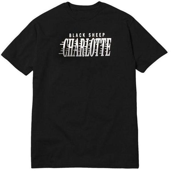 Black Sheep Charlotte Kings Tee Black - Metallic Silver-Black Sheep Skate Shop