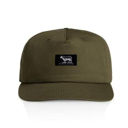 Black Sheep Cotton "Surf Cap" Snapback Hat Army-Black Sheep Skate Shop