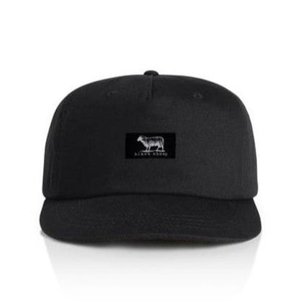 Black Sheep Cotton "Surf Cap" Snapback Hat Black-Black Sheep Skate Shop