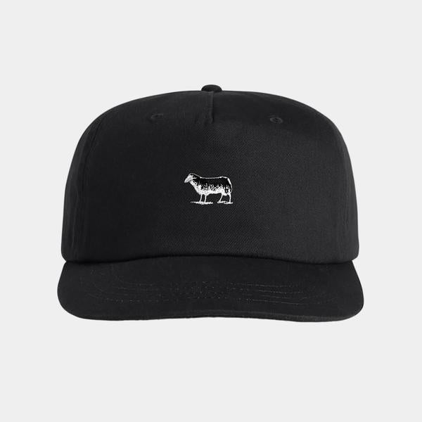 Black Sheep Cotton "Surf Cap" Snapback Hat Black-Black Sheep Skate Shop