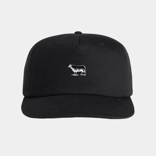 Black Sheep Cotton "Surf Cap" Snapback Hat Black-Black Sheep Skate Shop