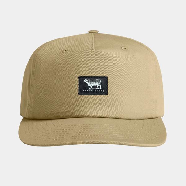 Black Sheep Cotton "Surf Cap" Snapback Hat Khaki-Black Sheep Skate Shop