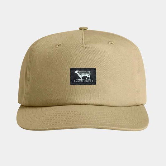 Black Sheep Cotton "Surf Cap" Snapback Hat Khaki-Black Sheep Skate Shop