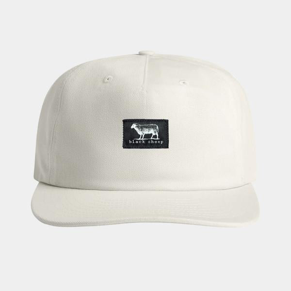 Black Sheep Cotton "Surf Cap" Snapback Hat Natural-Black Sheep Skate Shop