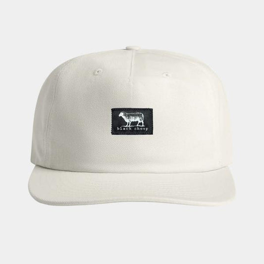 Black Sheep Cotton "Surf Cap" Snapback Hat Natural-Black Sheep Skate Shop