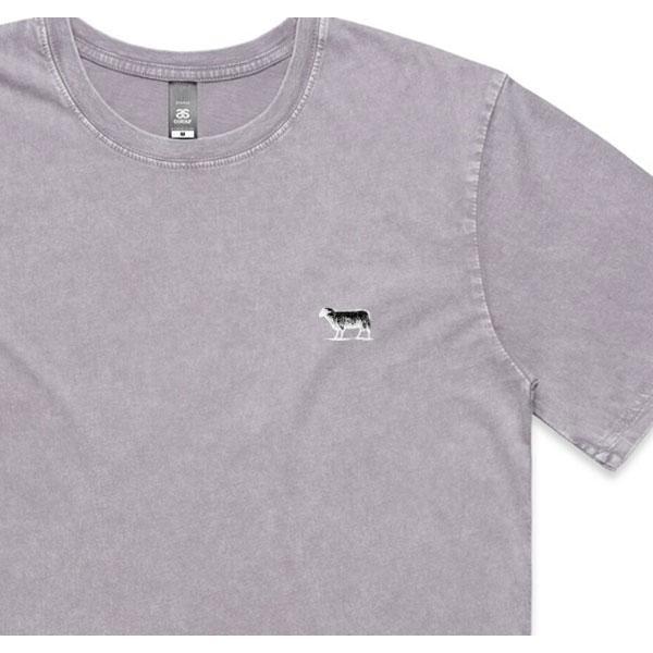 Black Sheep Embroidered Icon Tee Faded Orchid Stone Wash-Black Sheep Skate Shop