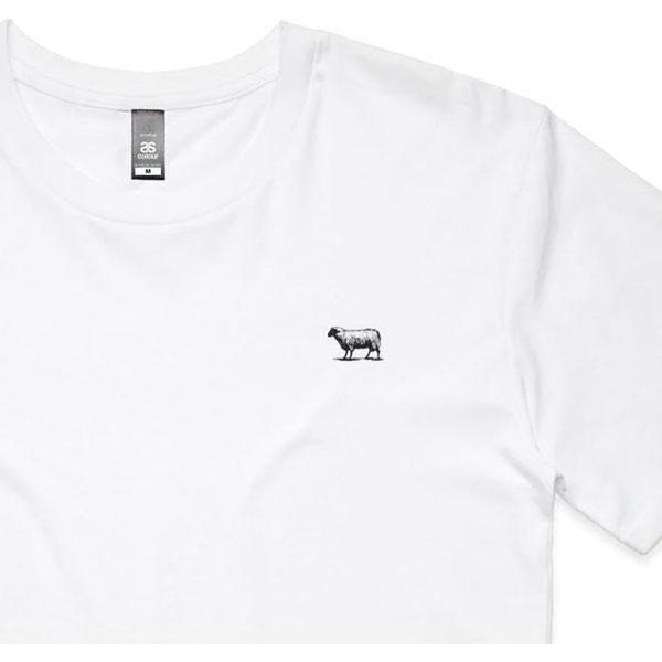 Black Sheep Embroidered Icon Tee White-Black Sheep Skate Shop