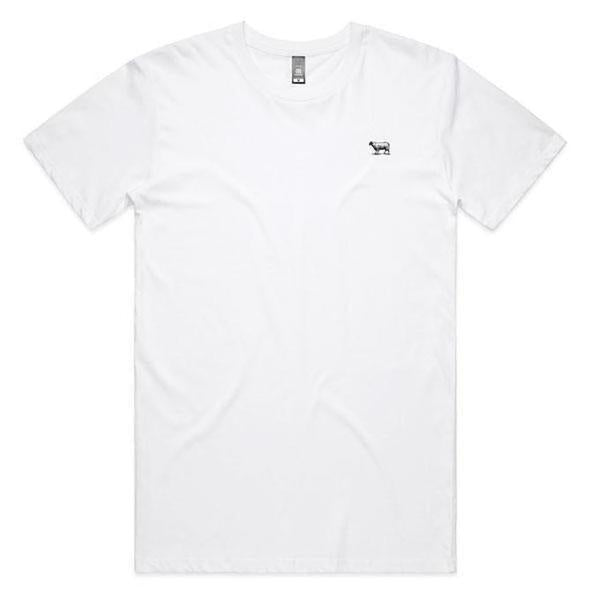 Black Sheep Embroidered Icon Tee White-Black Sheep Skate Shop