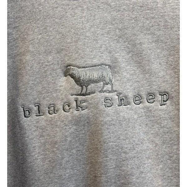 Black Sheep Embroidered OG Logo Heavy Weight Crewneck Sweatshirt Athletic Heather-Black Sheep Skate Shop