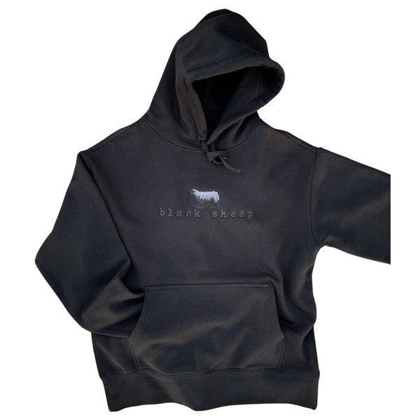 Black 2024 sheep hoodies