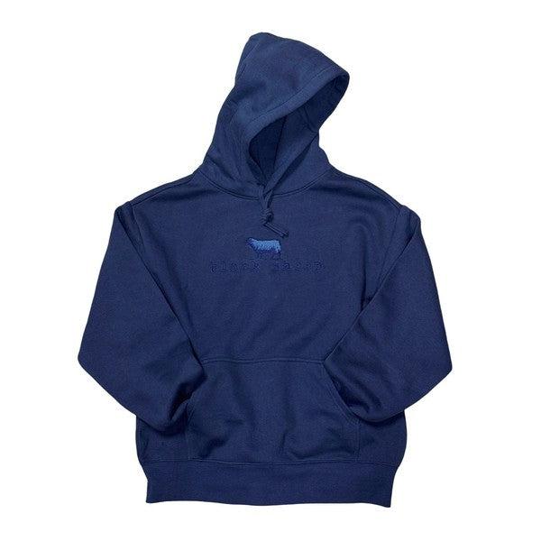 Black Sheep Embroidered OG Logo Heavy Weight Hooded Sweatshirt Midnight Blue-Black Sheep Skate Shop