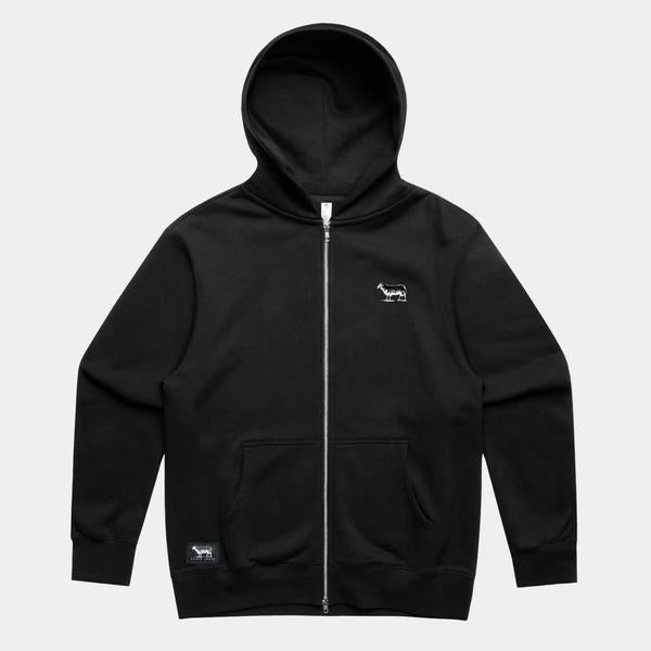 Black Sheep Icon Heavy Double Zip Hoody Black-Black Sheep Skate Shop