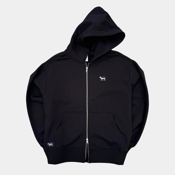 Black Sheep Icon Heavy Double Zip Hoody Black-Black Sheep Skate Shop