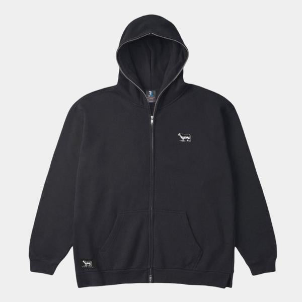Black Sheep Icon Heavy Weight Full Zip Hoody Black-Black Sheep Skate Shop