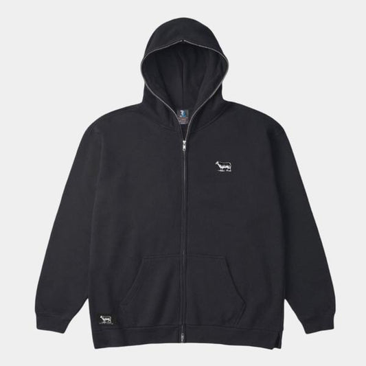 Black Sheep Icon Heavy Weight Full Zip Hoody Black-Black Sheep Skate Shop
