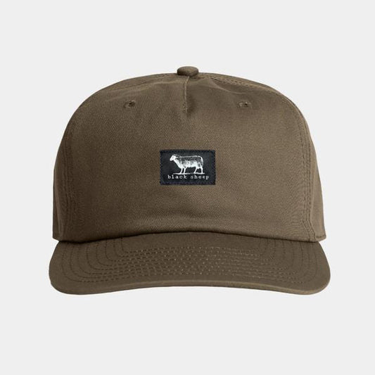 Black Sheep Icon Label 5 Panel Hat Walnut-Black Sheep Skate Shop
