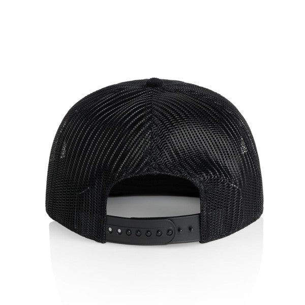 Black Sheep Icon Label Mesh Trucker Hat Black Corduroy-Black Sheep Skate Shop