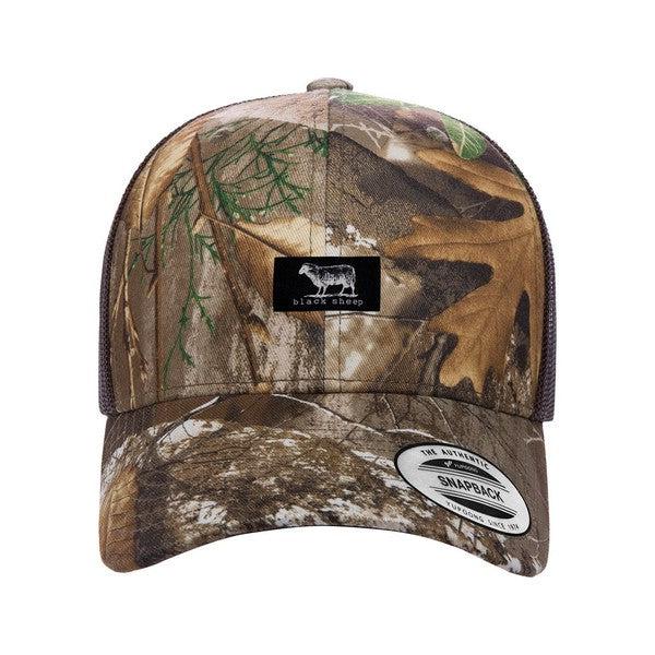 Black Sheep Icon Label Mesh Trucker Hat Realtree Camo Edge Brown-Black Sheep Skate Shop