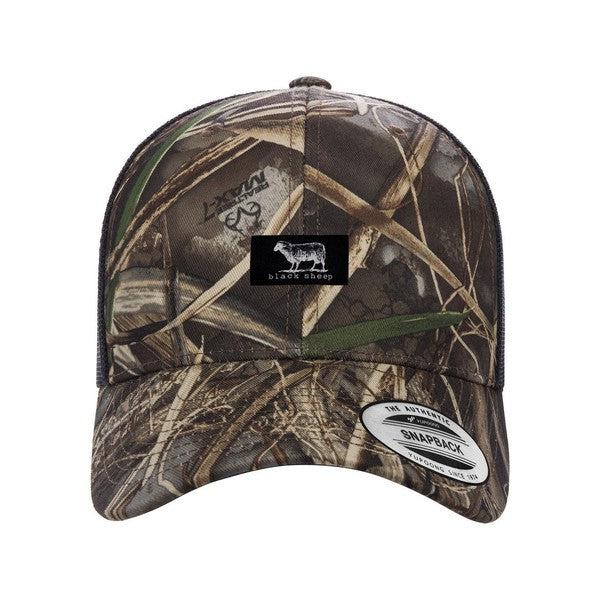 Black Sheep Icon Label Mesh Trucker Hat Realtree Camo Mix-Black Sheep Skate Shop