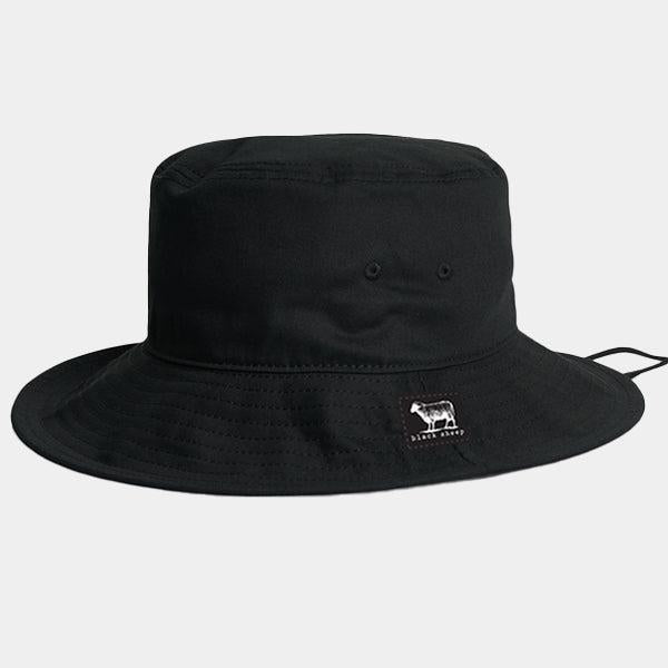 Black Sheep Icon Label Premium Wide Brim Bucket Black-Black Sheep Skate Shop