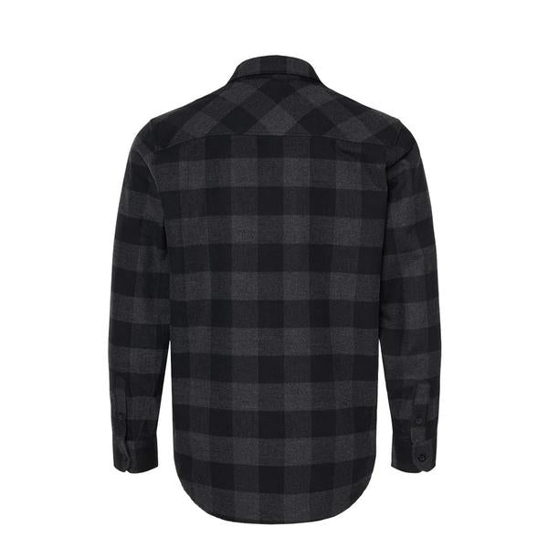 Black Sheep Icon Logo Flannel Shirt Charcoal - Black-Black Sheep Skate Shop