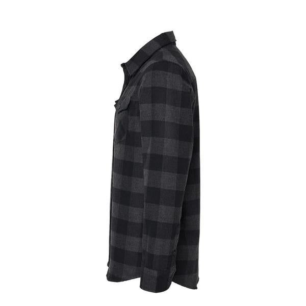 Black Sheep Icon Logo Flannel Shirt Charcoal - Black-Black Sheep Skate Shop