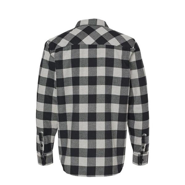 Black Sheep Icon Logo Flannel Shirt Light Grey - Black-Black Sheep Skate Shop