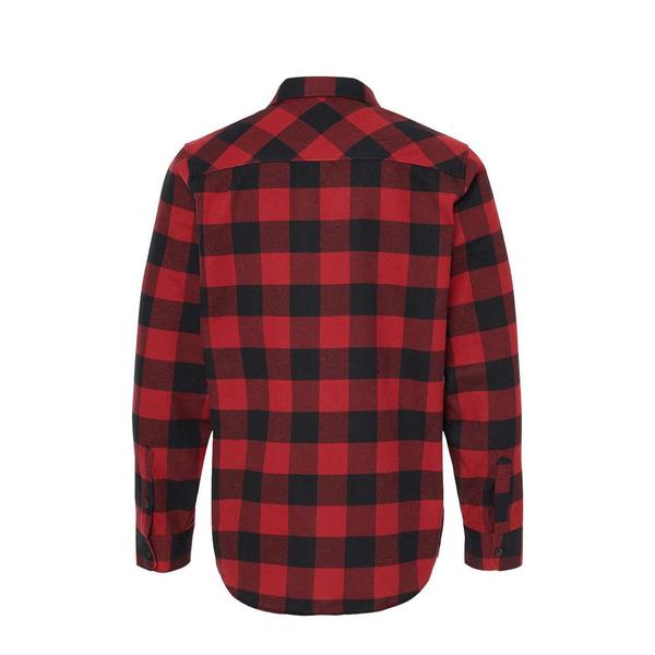 Black Sheep Icon Logo Flannel Shirt Red - Black-Black Sheep Skate Shop