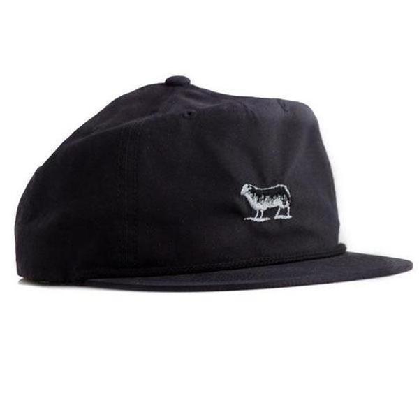 Black Sheep Icon Rope Snapback Hat Black - Black-Black Sheep Skate Shop