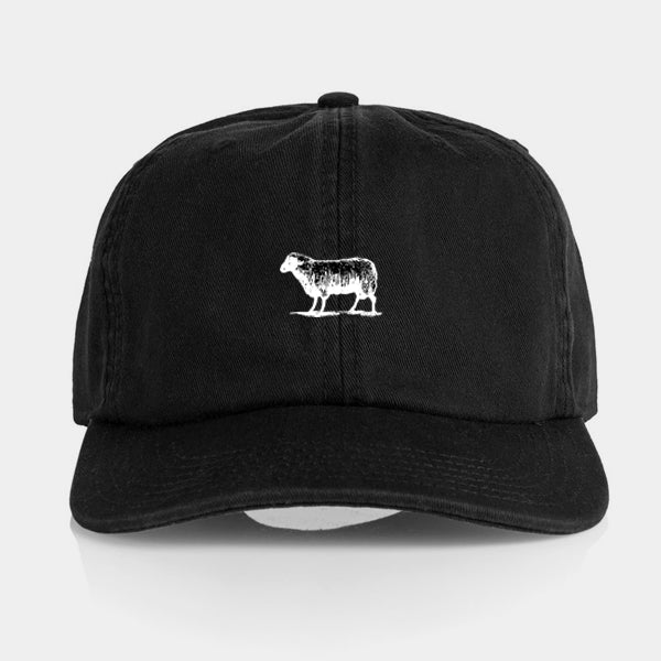 Black Sheep Icon Unstructured 6-Panel Hat Black-Black Sheep Skate Shop