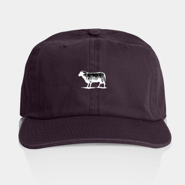 Black Sheep Icon Unstructured 6-Panel Hat Plum-Black Sheep Skate Shop