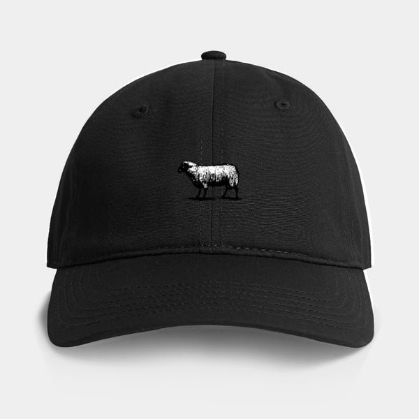 Black Sheep Icon Unstructured Dad Hat Black Reverse-Black Sheep Skate Shop