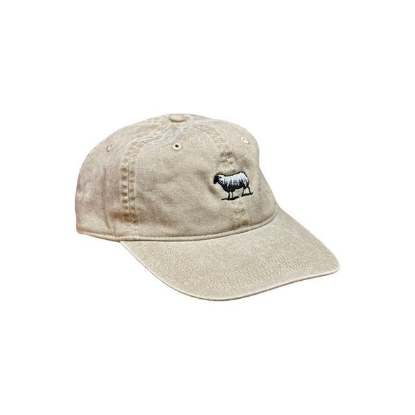 Black Sheep Icon Unstructured Dad Hat Washed Khaki-Black Sheep Skate Shop