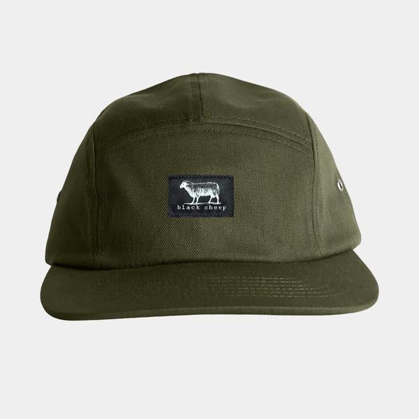 Black Sheep Label 5 Panel Hat Army Green-Black Sheep Skate Shop