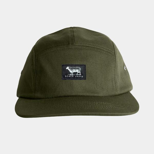 Black Sheep Label 5 Panel Hat Army Green-Black Sheep Skate Shop