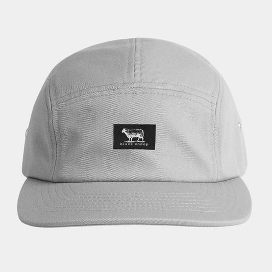 Black Sheep Label 5 Panel Hat Storm Grey-Black Sheep Skate Shop