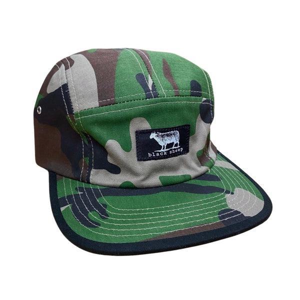 Black Sheep Label Series 5-Panel Camp Hat Woodland Camo-Black Sheep Skate Shop