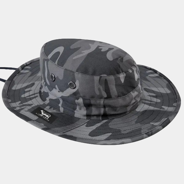 Black Sheep Label Series Adjustable Jungle Hat Black Camo