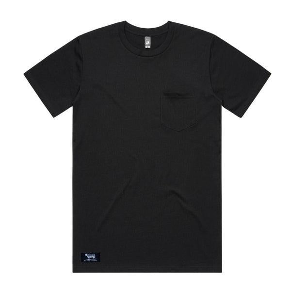 Black Sheep Label Series Classic Pocket T-Shirt Black-Black Sheep Skate Shop