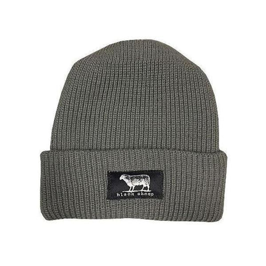 Black Sheep Label Series Cuff Beanie Aircraft Grey-Black Sheep Skate Shop