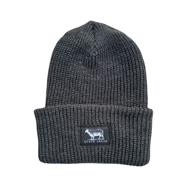 Black Sheep Label Series Cuff Beanie Charcoal Grey-Black Sheep Skate Shop